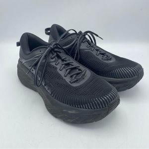 Hoka One One Black Athletic Shoes with Cushioned Sole and Breathable Mesh